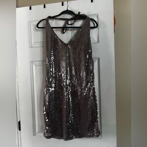 Wild Fable Lace Detail Sequin Dress